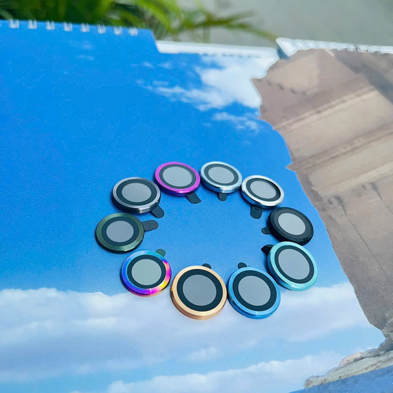 Lens Cường Lực bảo vệ Camera viền kim loại
